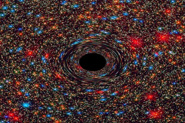 as material flows into a black hole