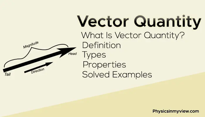 Vector Quantity Definition Types Properties Solved Examples 